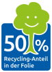 50% Recycling Anteil
